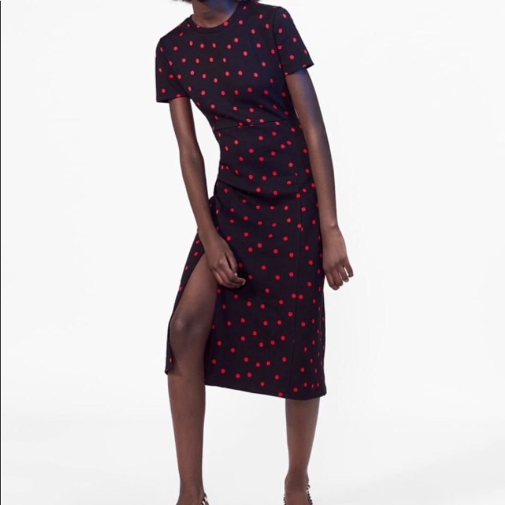 Zara polkadot dress | size small